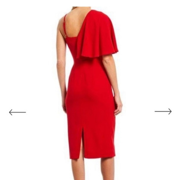 New with Tags Dress the Population Beth Ruffle Sleeve Cocktail Dress - Picture 2 of 8